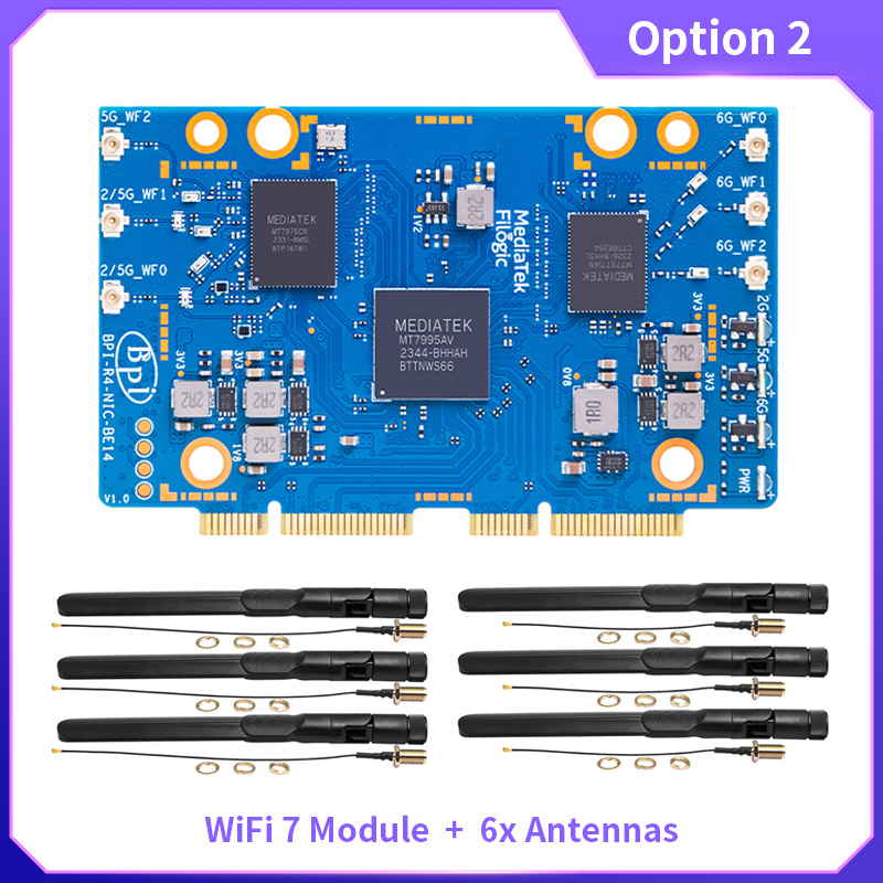 Bananapi Bpi R4 Wifi 7 - BPI-R4-NIC-BE14 WiFi 7 モジュール MediaTek MT7995AV